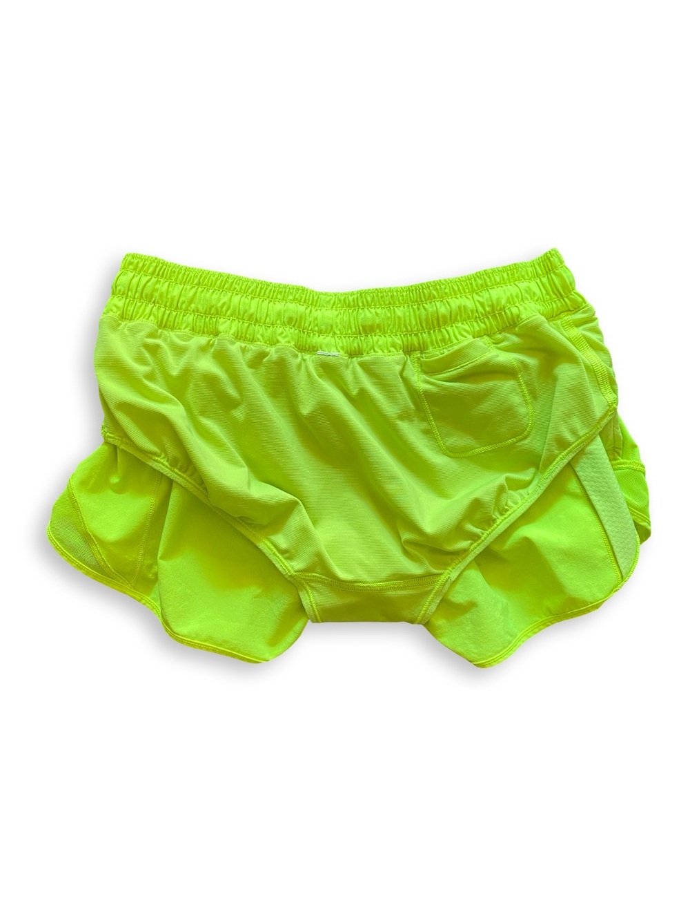 Lululemon “Lime Pop” Neon Hotty Hot II - 2.5 inch Athletic Running Shorts - Picture 5 of 6